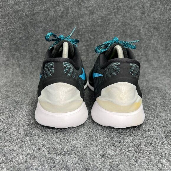 Nike Free 5.0 Running Shoes Men's 13 Black Blue Lagoon Athletic Barefoot Sneaker - Picture 6 of 13